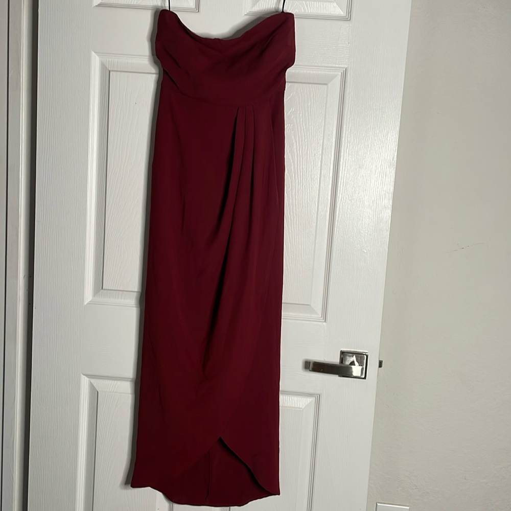Aakaa strapless maxi dress Anthropologie